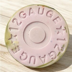 Lilac 12 gauge bullet handmade soap 3x3 inch & 5oz donkey milk & shea butter
